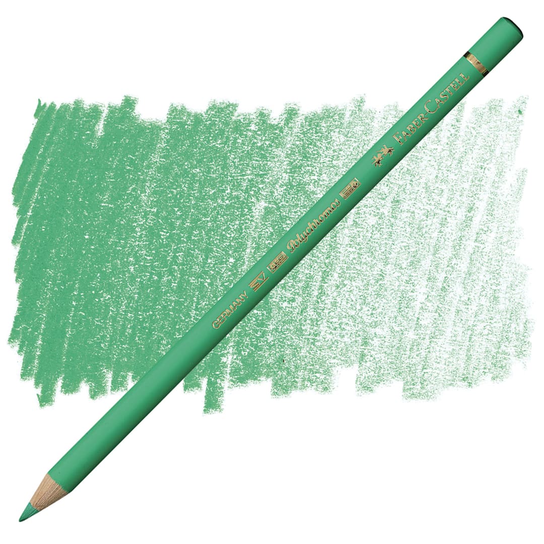 Open in modal - Faber-Castell Polychromos Pencil - Light Phthalo Green pencil and swatch