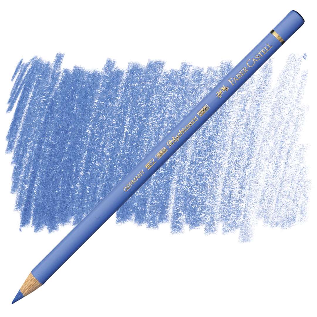 Open in modal - Faber-Castell Polychromos Pencil - Light Ultramarine pencil and swatch