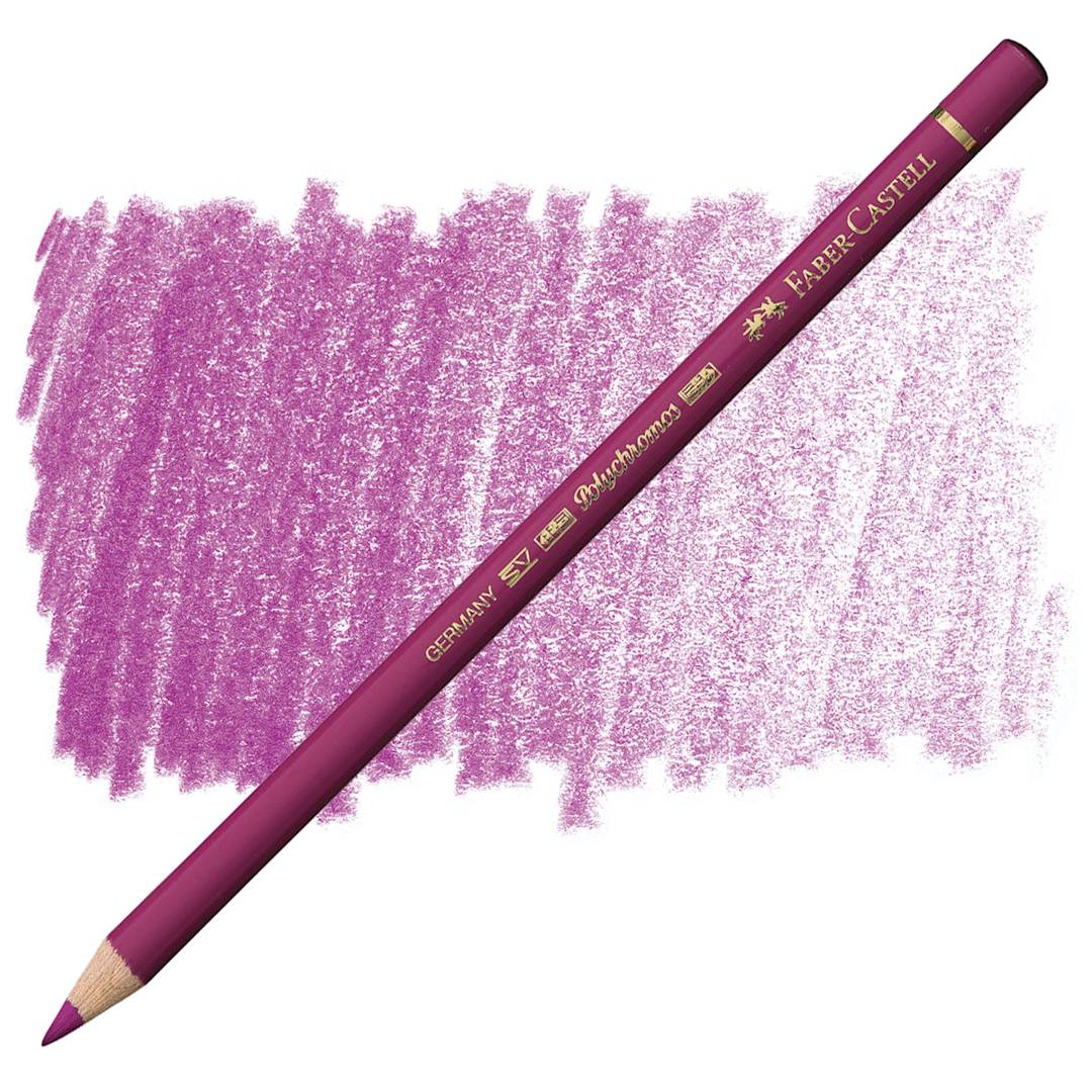 Open in modal - Faber-Castell Polychromos Pencil - Middle Purple Pink pencil and swatch