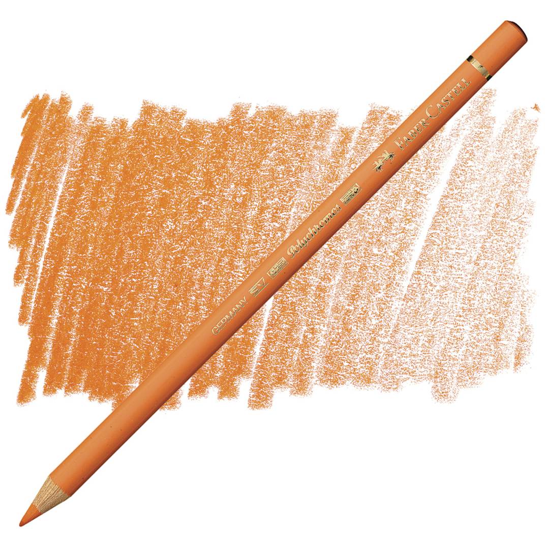 Open in modal - Faber-Castell Polychromos Pencil - Orange Glaze pencil and swatch