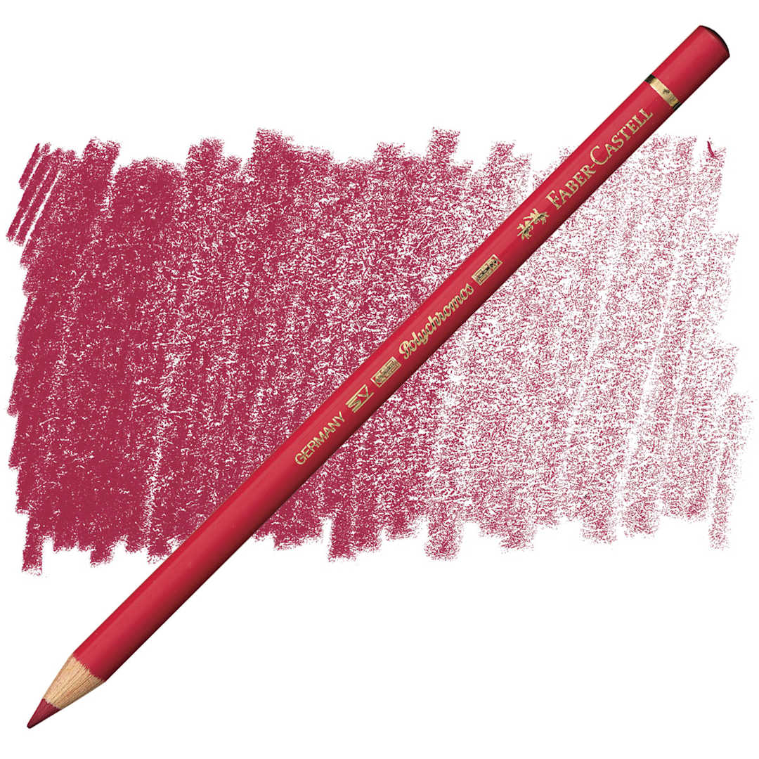 Open in modal - Faber-Castell Polychromos Pencil - Permanent Carmine pencil and swatch
