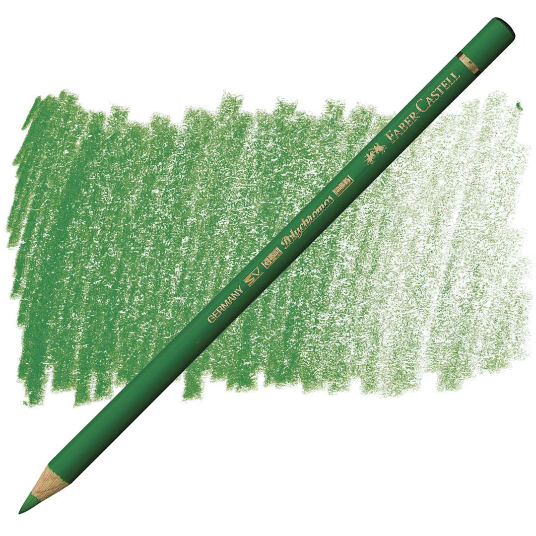 Open in modal - Faber-Castell Polychromos Pencil - Permanent Green pencil and swatch