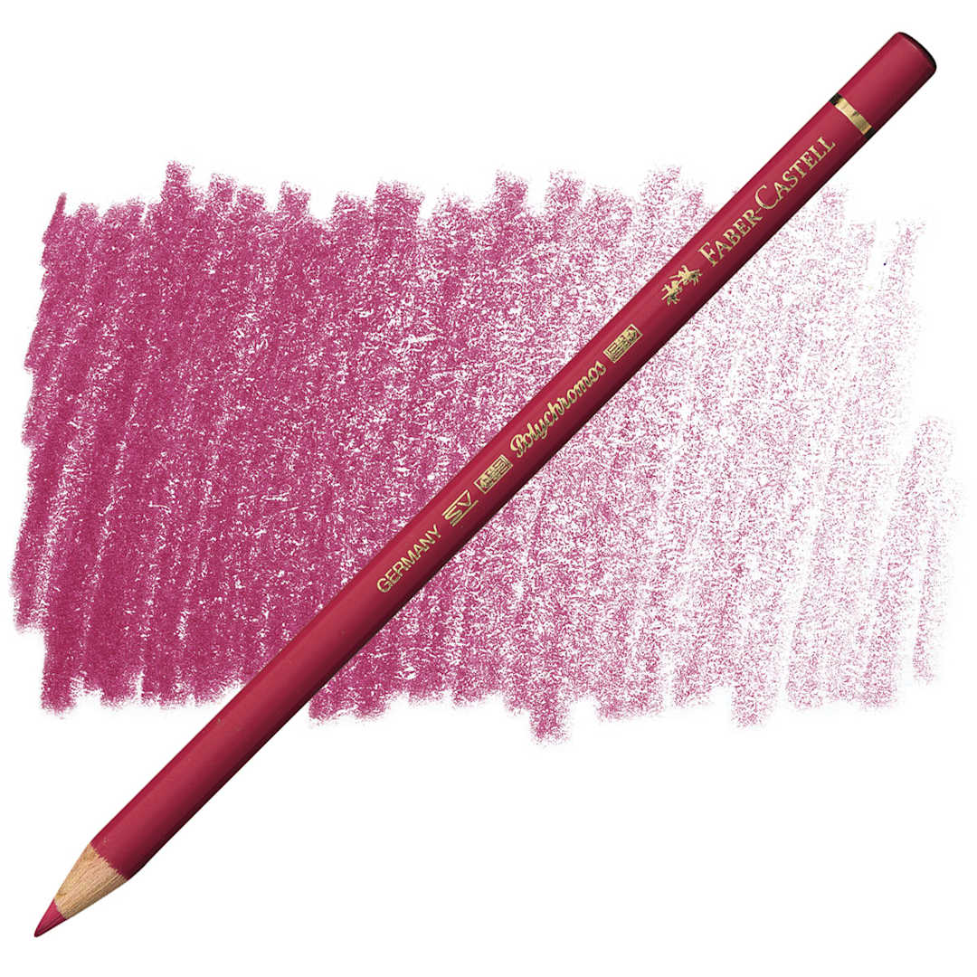 Open in modal - Faber-Castell Polychromos Pencil - Pink Carmine pencil and swatch