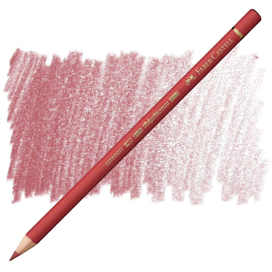 Open in modal - Faber-Castell Polychromos Pencil - Pompeian Red pencil and swatch