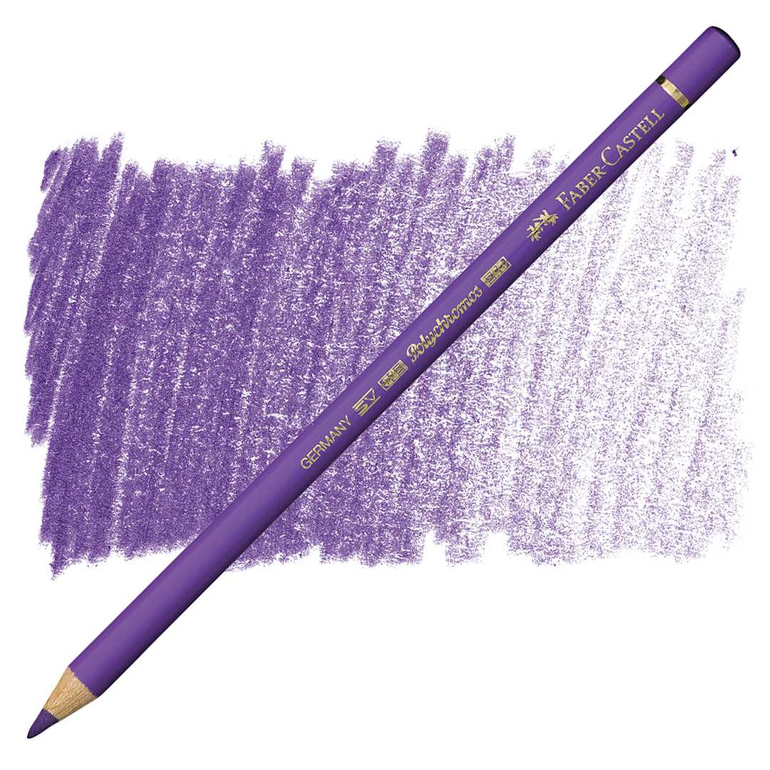 Open in modal - Faber-Castell Polychromos Pencil - Violet pencil and swatch