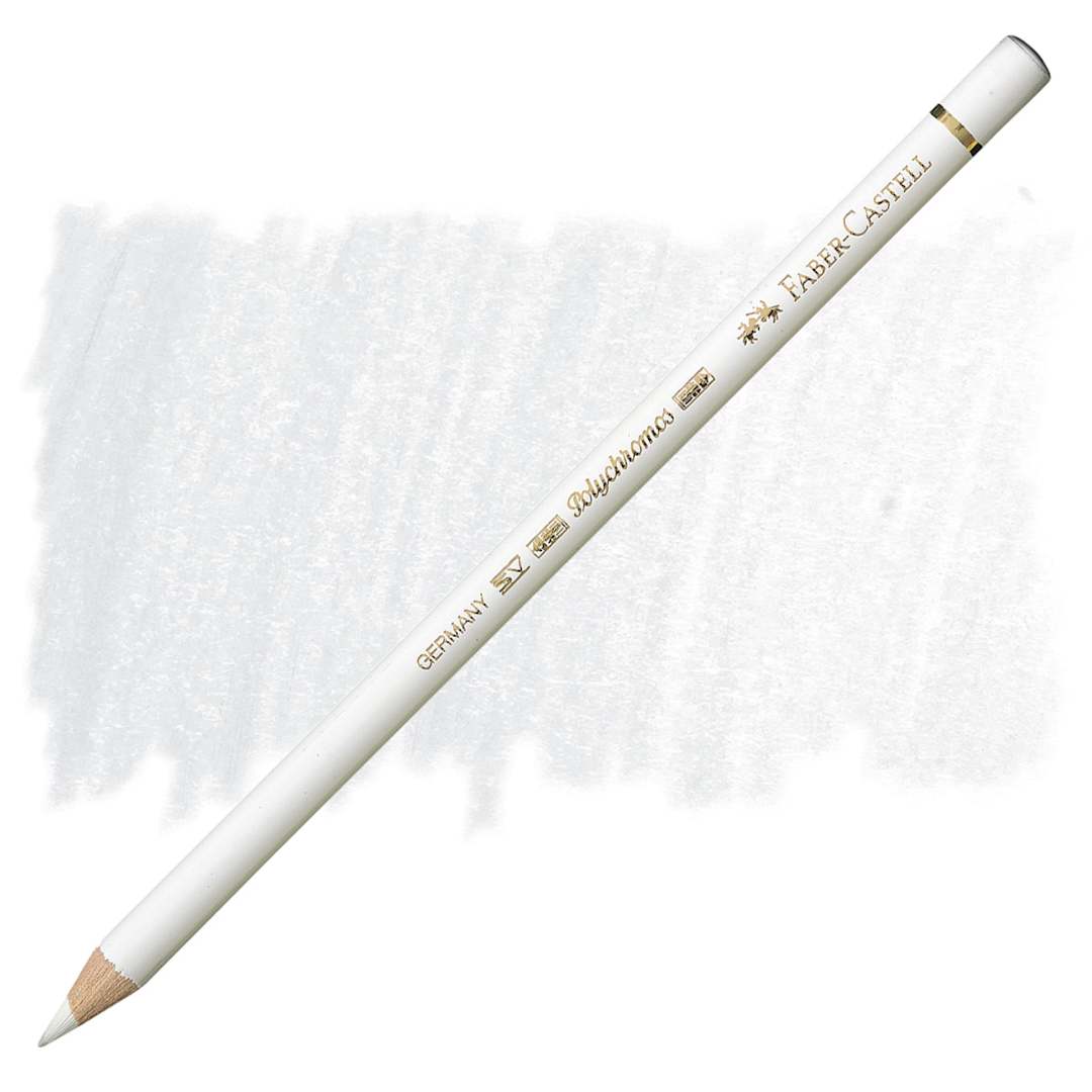 Open in modal - Faber-Castell Polychromos Pencil - White pencil and swatch