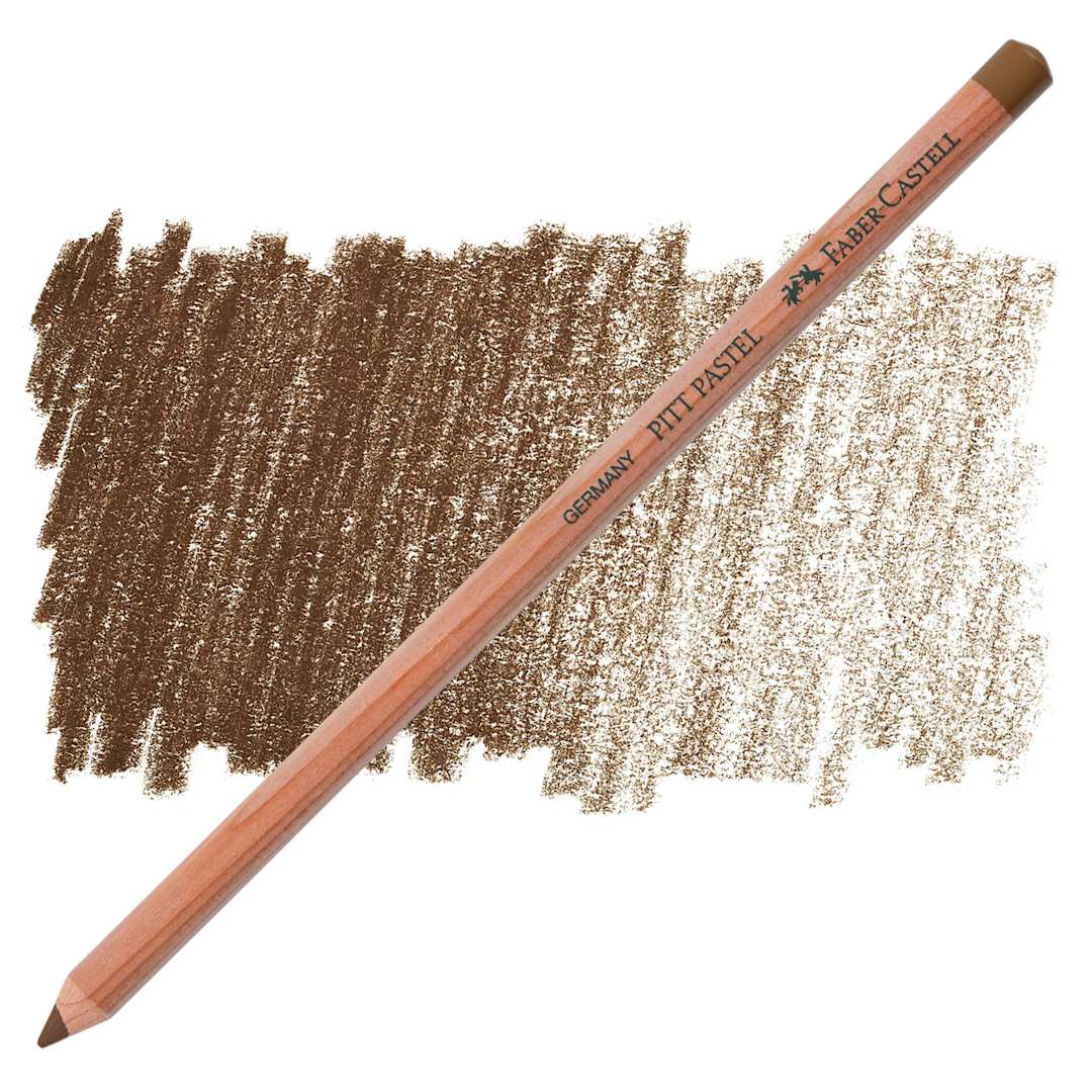 Open in modal - Faber-Castell Pitt Pastel Pencil - Bistre pencil and swatch