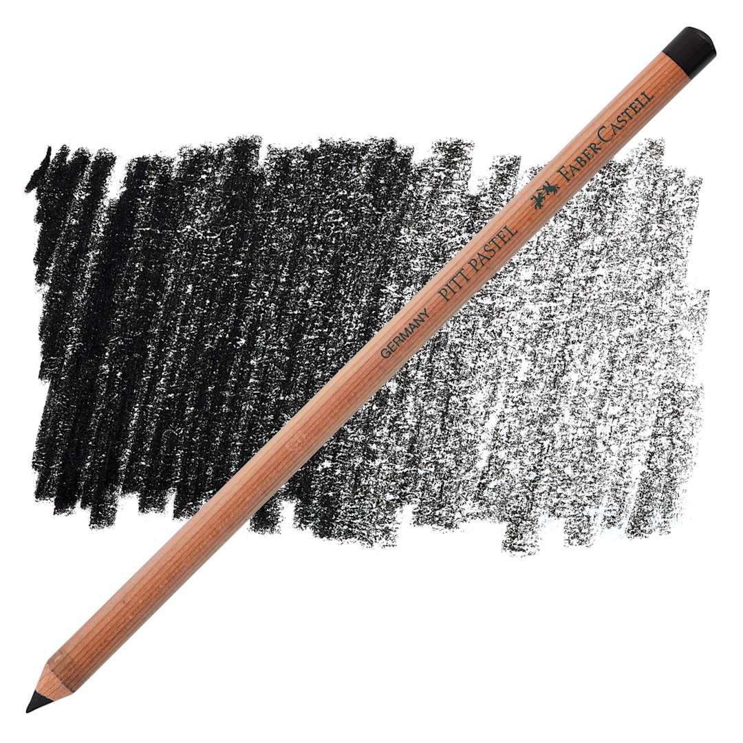 Open in modal - Faber-Castell Pitt Pastel Pencil - Black pencil and swatch