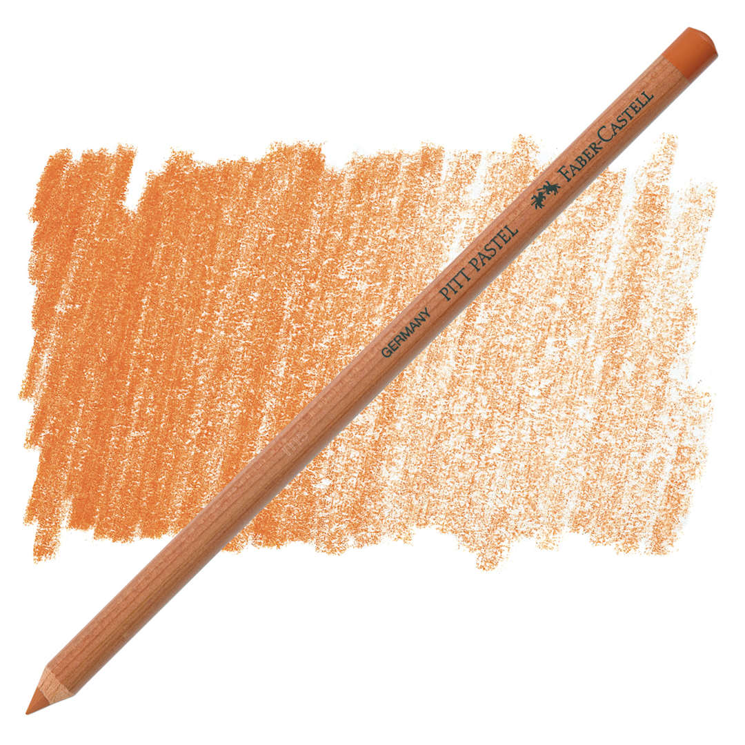 Open in modal - Faber-Castell Pitt Pastel Pencil - Burnt Ochre pencil and swatch