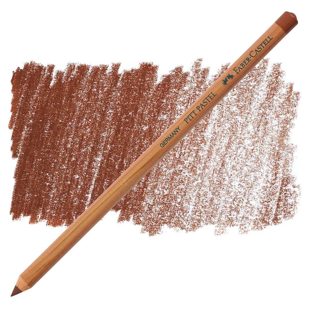 Open in modal - Faber-Castell Pitt Pastel Pencil - Burnt Sienna pencil and swatch