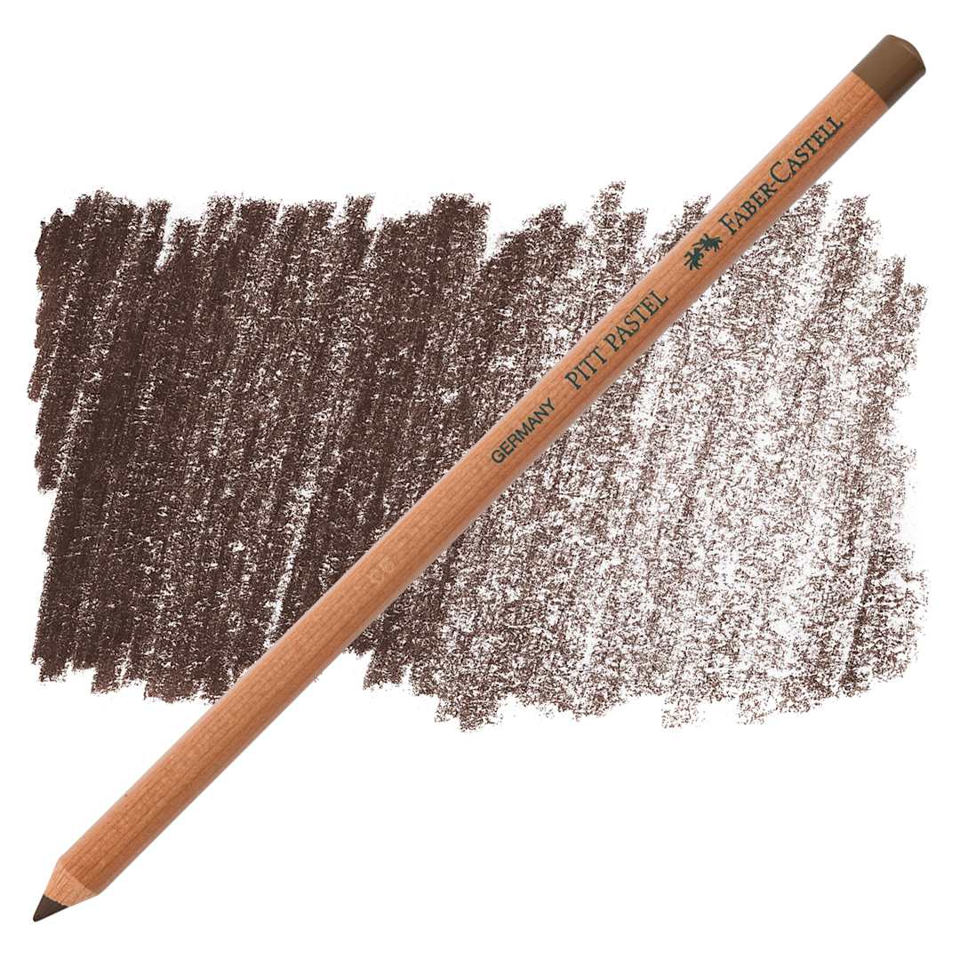 Open in modal - Faber-Castell Pitt Pastel Pencil - Burnt Umber pencil and swatch