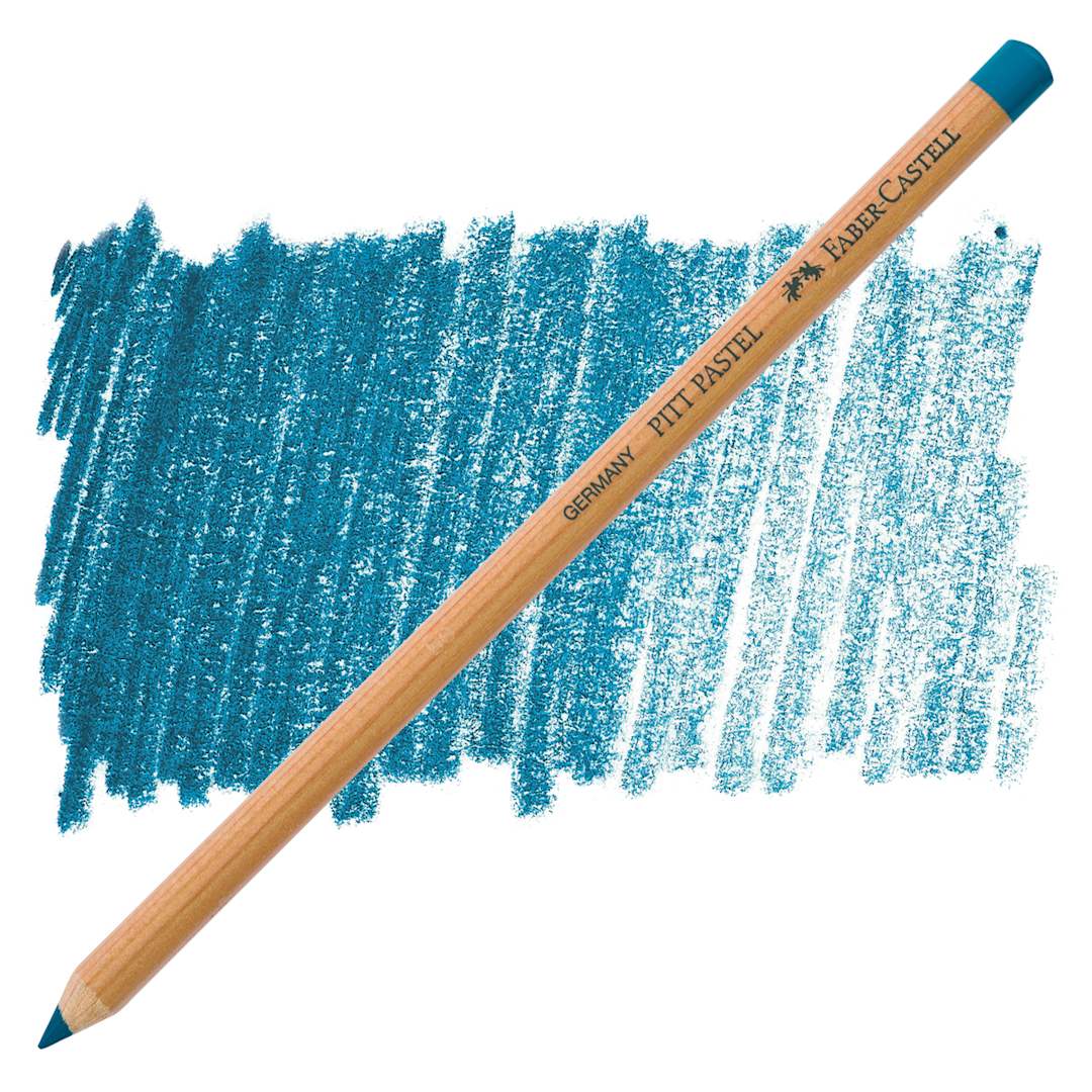 Open in modal - Faber-Castell Pitt Pastel Pencil - Cobalt Turquoise pencil and swatch