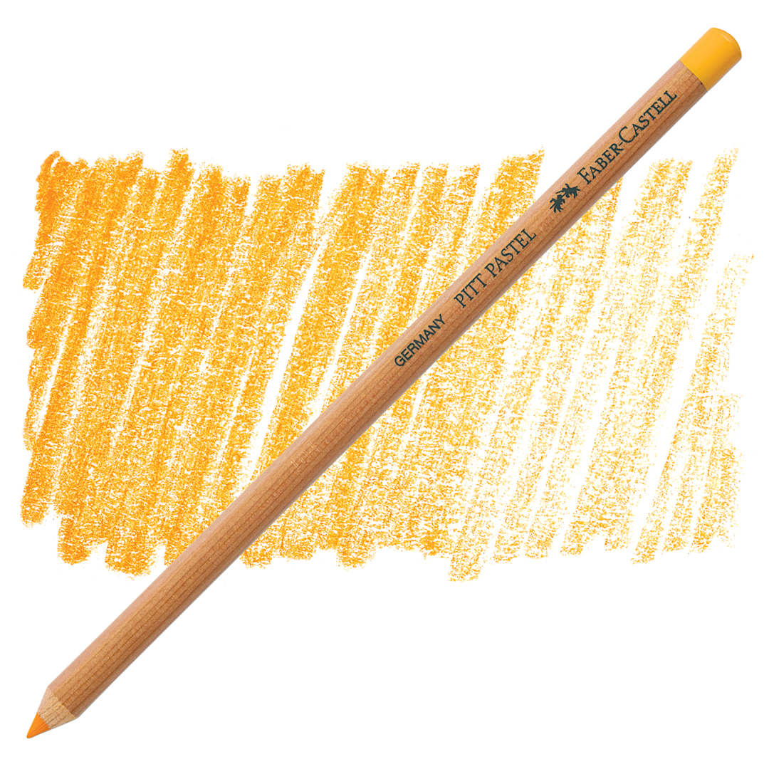 Open in modal - Faber-Castell Pitt Pastel Pencil - Dark Chrome Yellow pencil and swatch