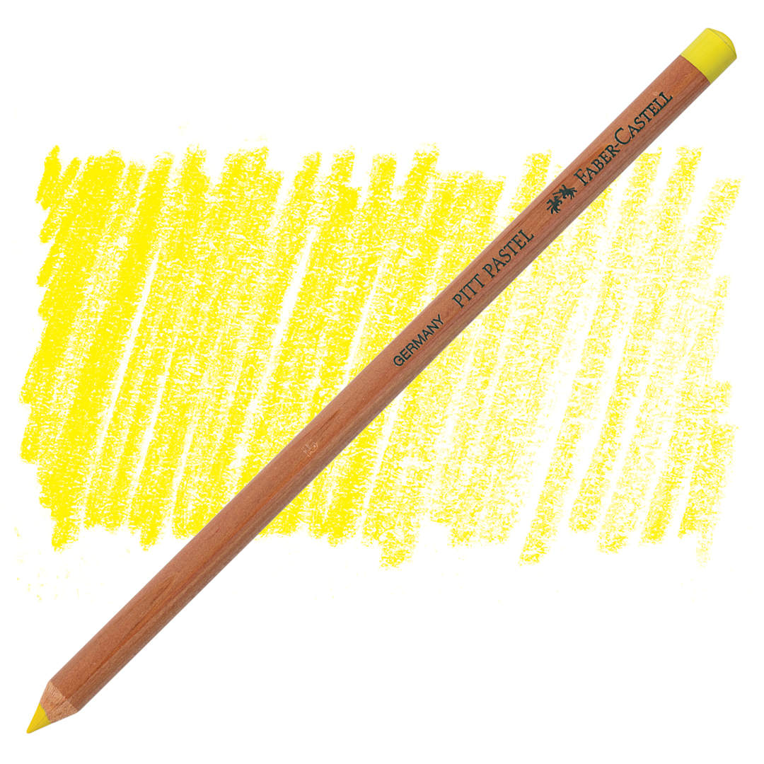 Open in modal - Faber-Castell Pitt Pastel Pencil - Light Chrome Yellow pencil and swatch