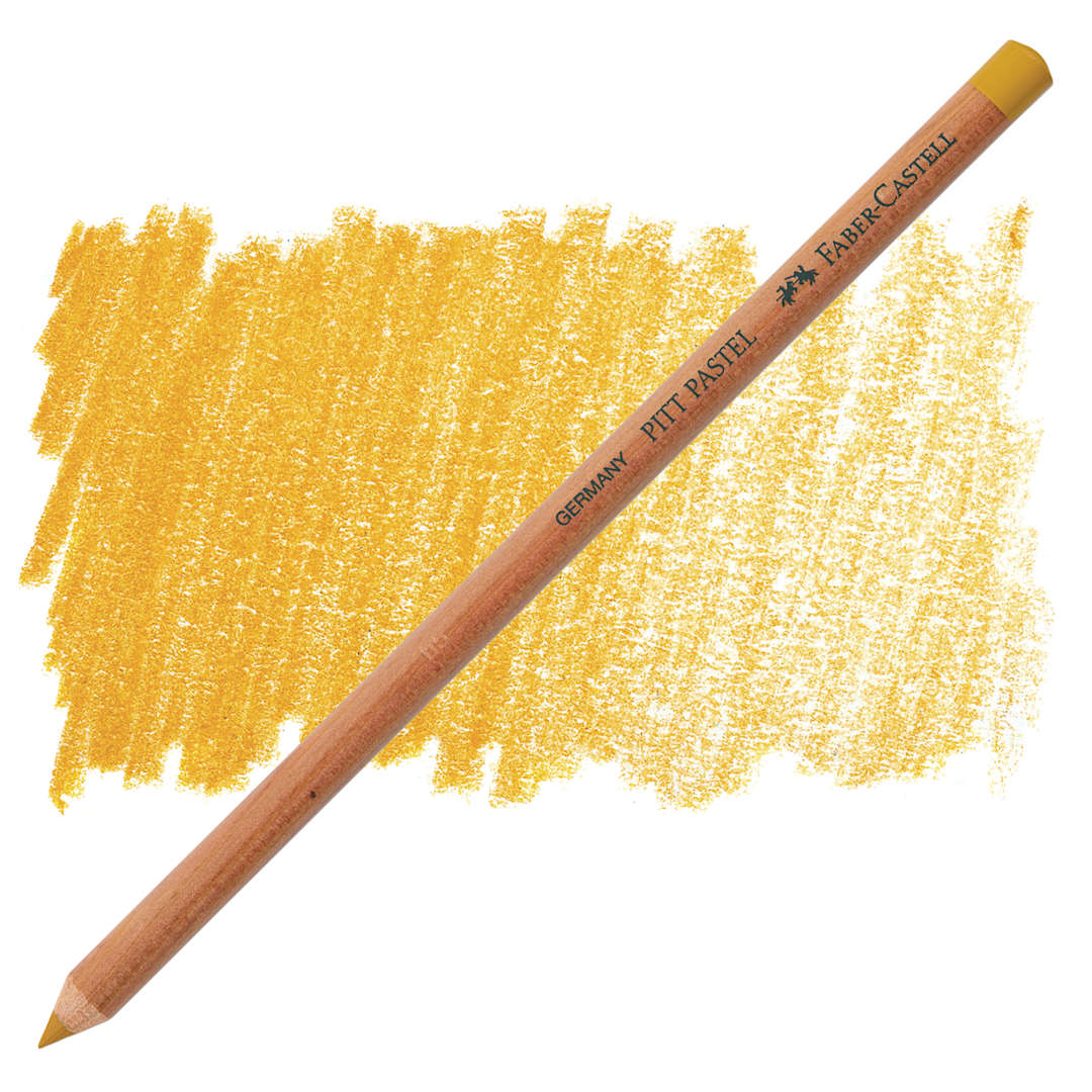 Open in modal - Faber-Castell Pitt Pastel Pencil - Light Yellow Ochre pencil and swatch