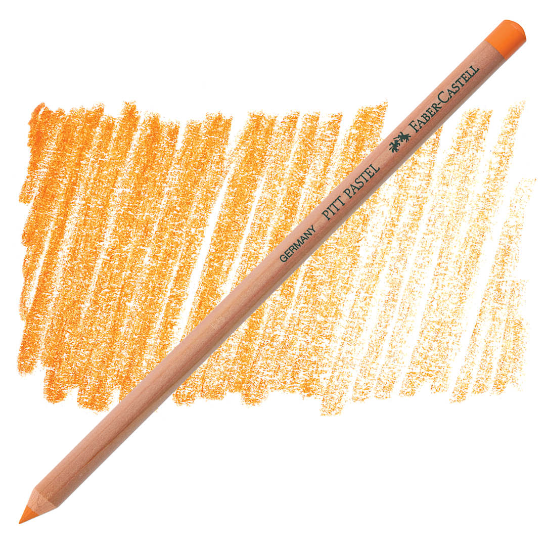 Open in modal - Faber-Castell Pitt Pastel Pencil - Orange Glaze pencil and swatch