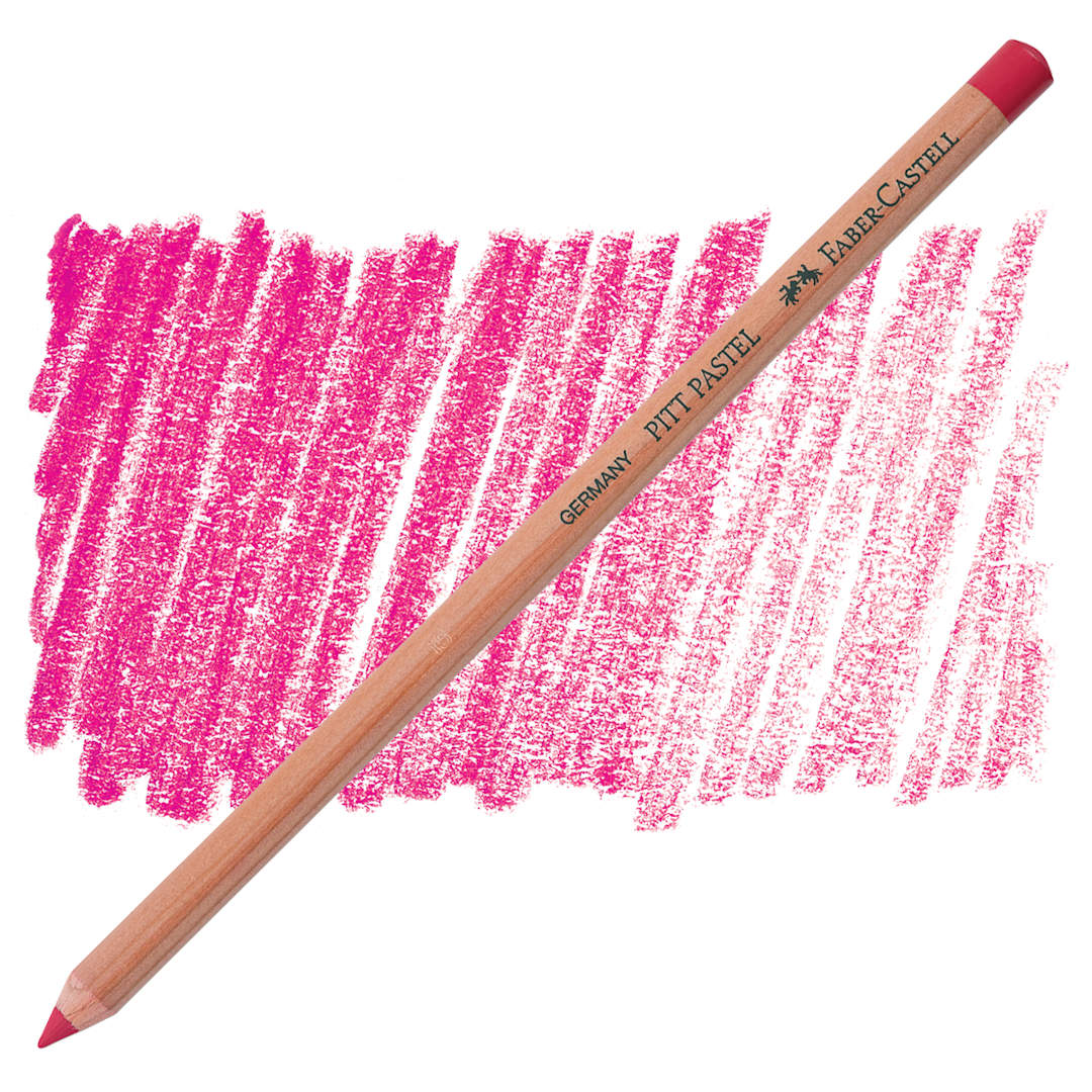 Open in modal - Faber-Castell Pitt Pastel Pencil - Pink Carmine pencil and swatch