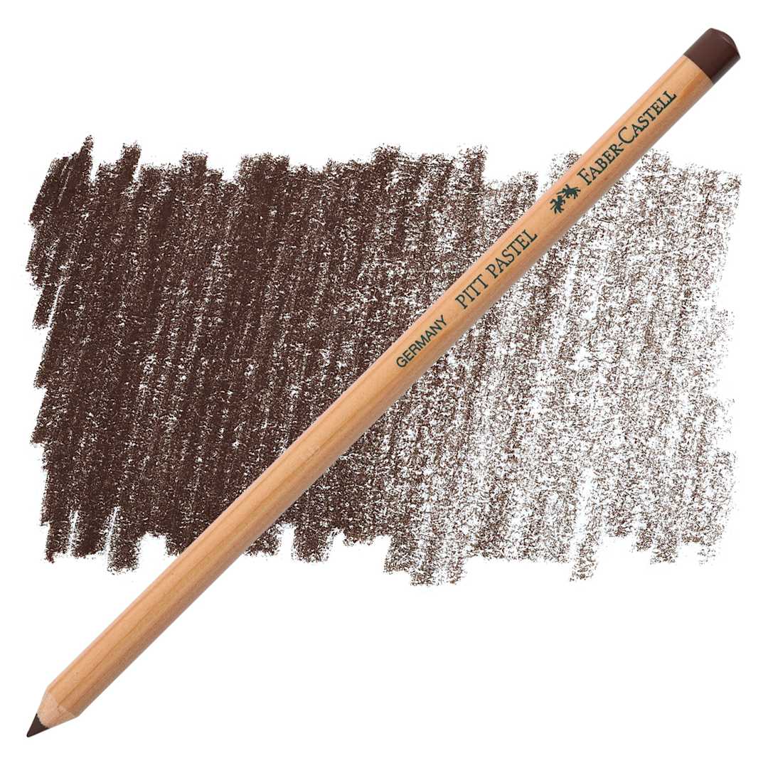Open in modal - Faber-Castell Pitt Pastel Pencil - Walnut Brown pencil and swatch