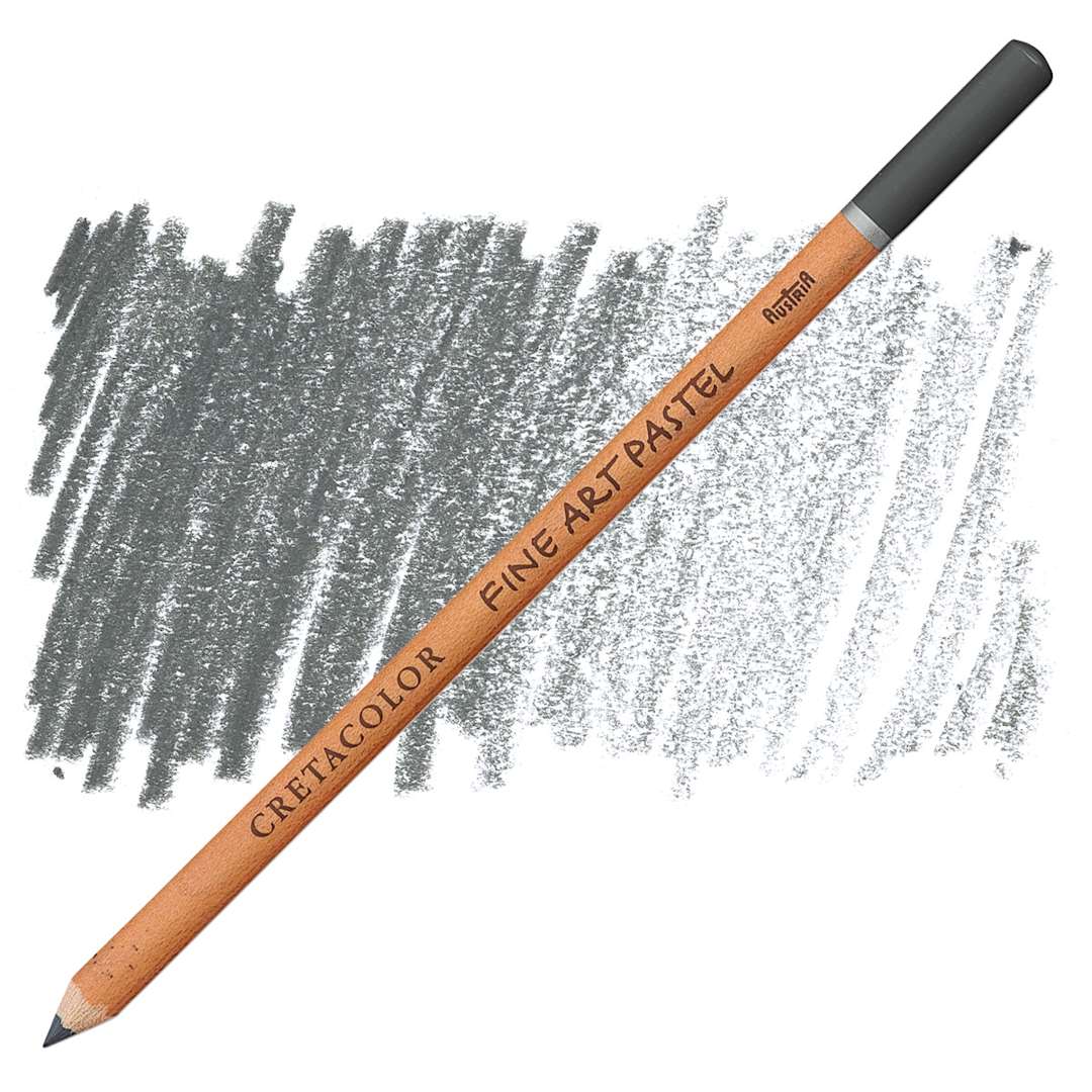 Open in modal - Cretacolor Fine Art Pastel Pencil - Dark Gray pencil and swatch