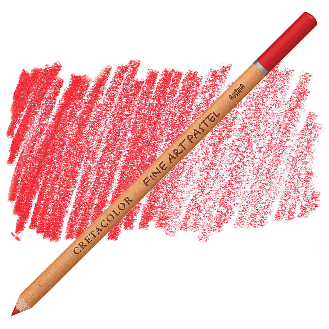 Open in modal - Cretacolor Fine Art Pastel Pencil - Dark Permanent Red pencil and swatch