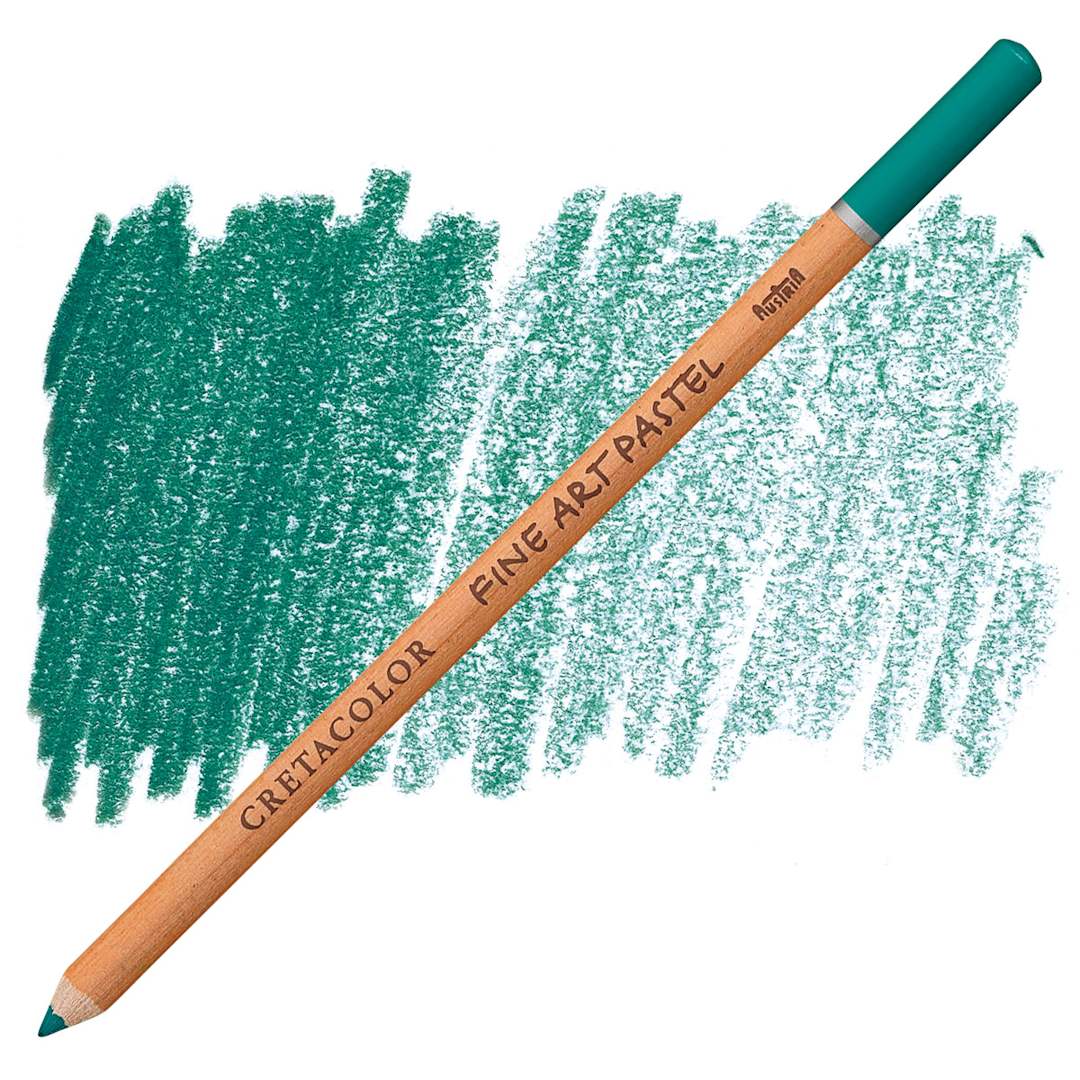 Open in modal - Cretacolor Fine Art Pastel Pencil - Fir Green pencil and swatch