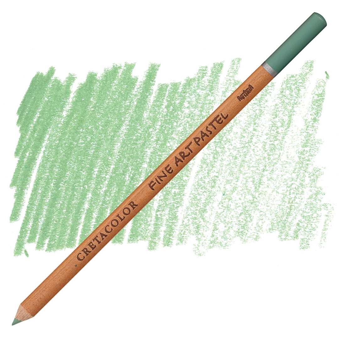 Open in modal - Cretacolor Fine Art Pastel Pencil - Light Green Earth pencil and swatch