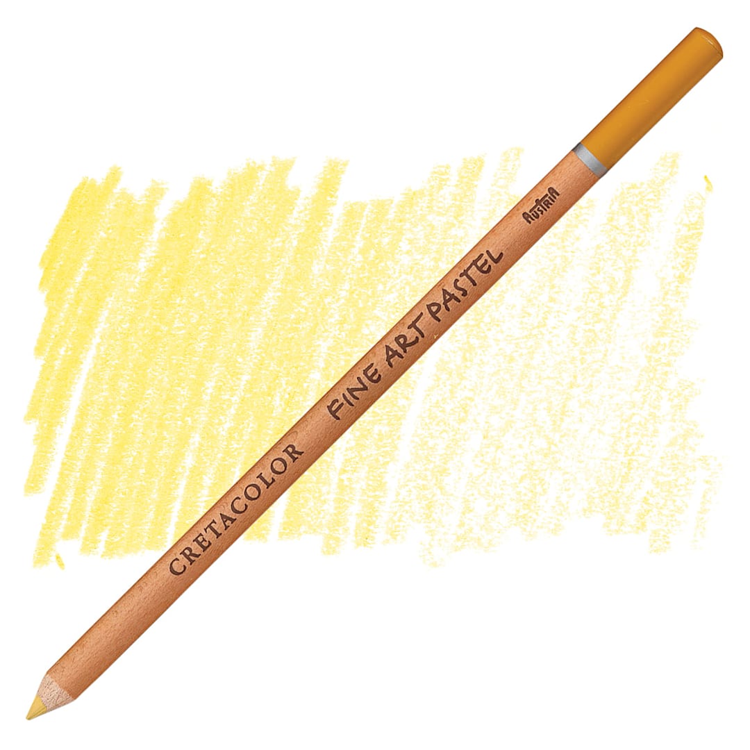 Open in modal - Cretacolor Fine Art Pastel Pencil - Light Ochre pencil and swatch