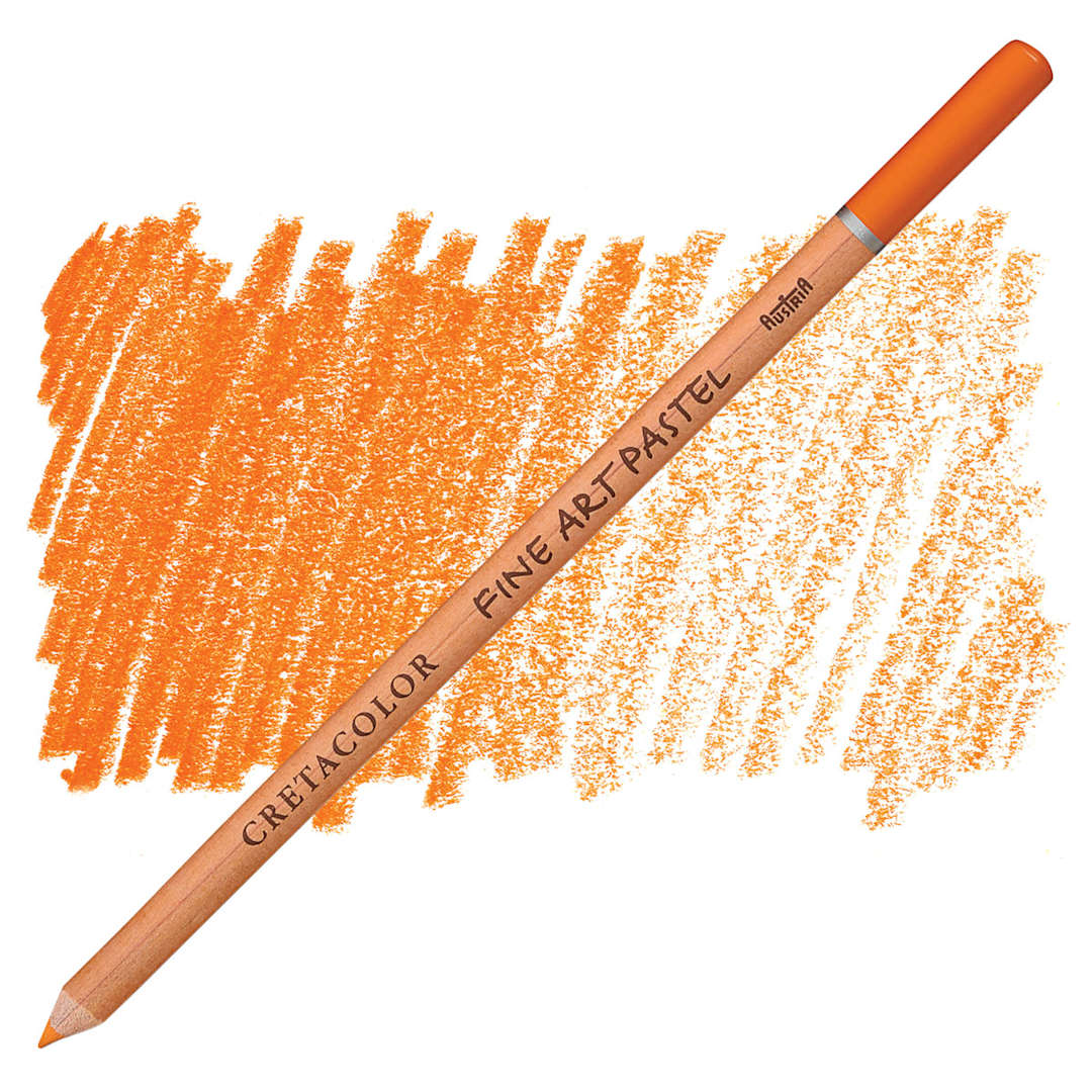 Open in modal - Cretacolor Fine Art Pastel Pencil - Orange pencil and swatch