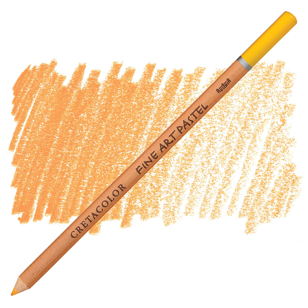 Open in modal - Cretacolor Fine Art Pastel Pencil - Permanent Dark Yellow pencil and swatch