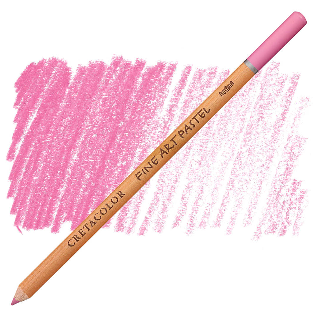 Open in modal - Cretacolor Fine Art Pastel Pencil - Rose Madder pencil and swatch