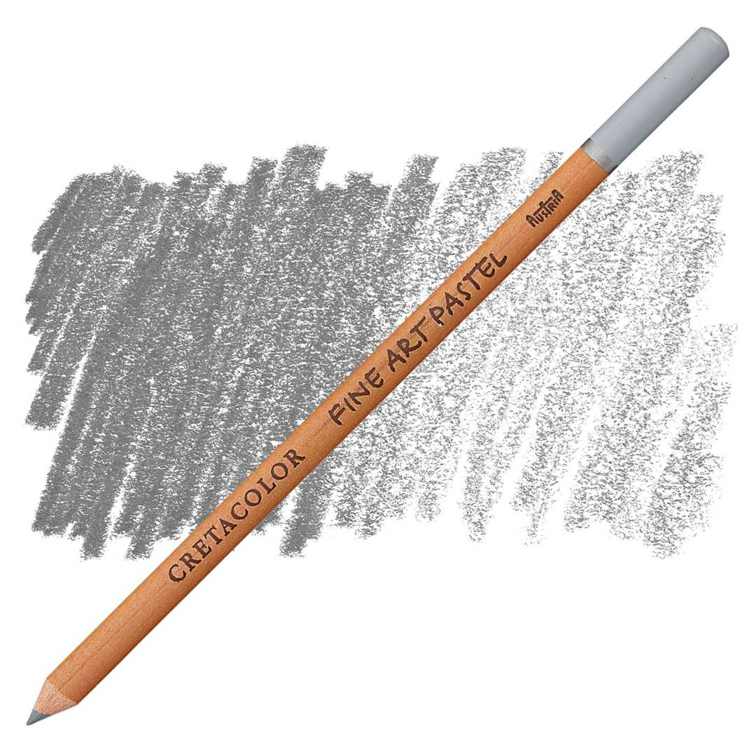 Open in modal - Cretacolor Fine Art Pastel Pencil - Silver Gray pencil and swatch