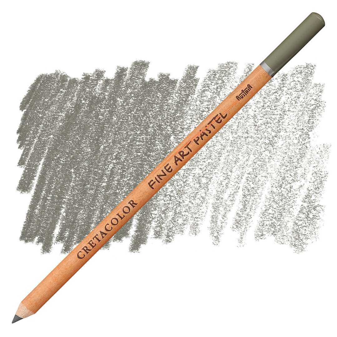 Open in modal - Cretacolor Fine Art Pastel Pencil - Smoke Gray pencil and swatch