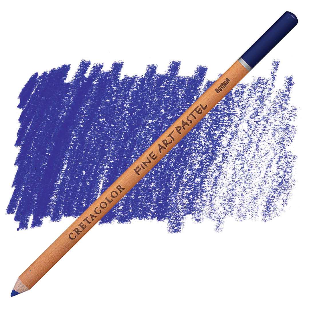 Open in modal - Cretacolor Fine Art Pastel Pencil - Ultramarine pencil and swatch