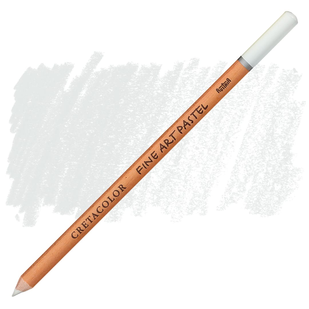 Open in modal - Cretacolor Fine Art Pastel Pencil - Zinc White pencil and swatch