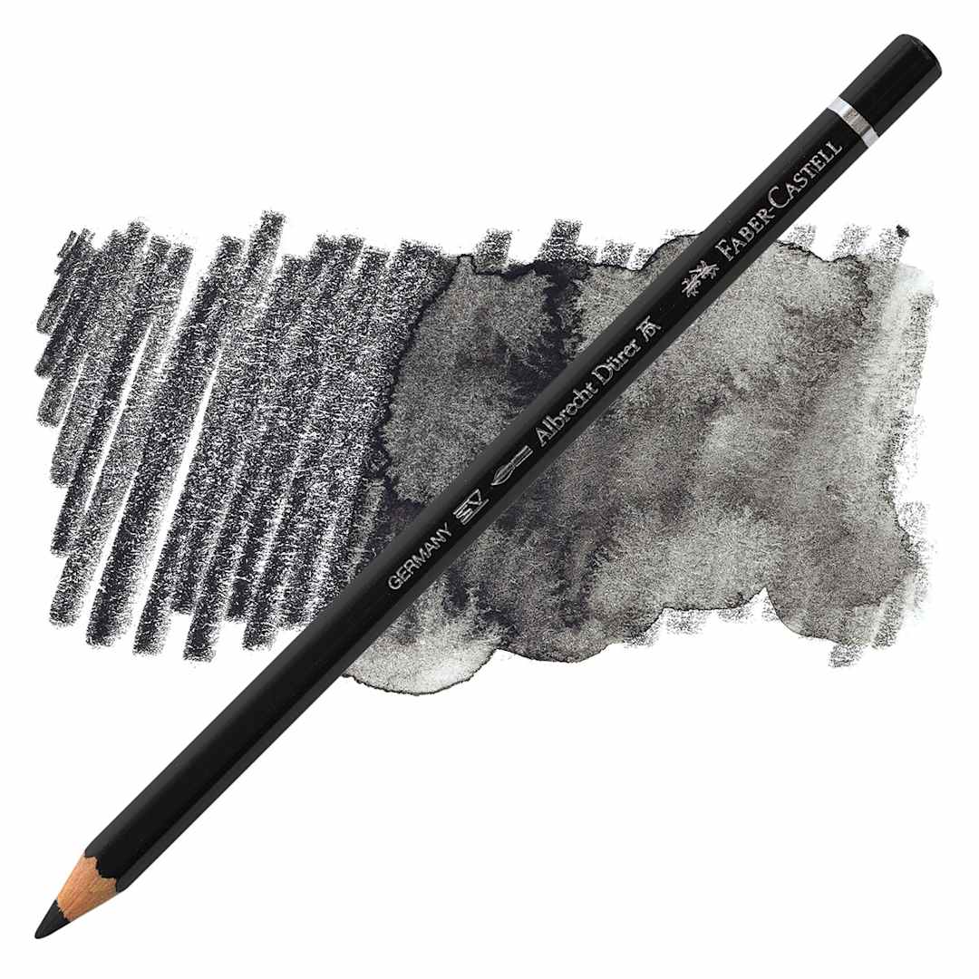 Open in modal - Faber-Castell Albrecht Durer Watercolor Pencil - Black pencil and swatch