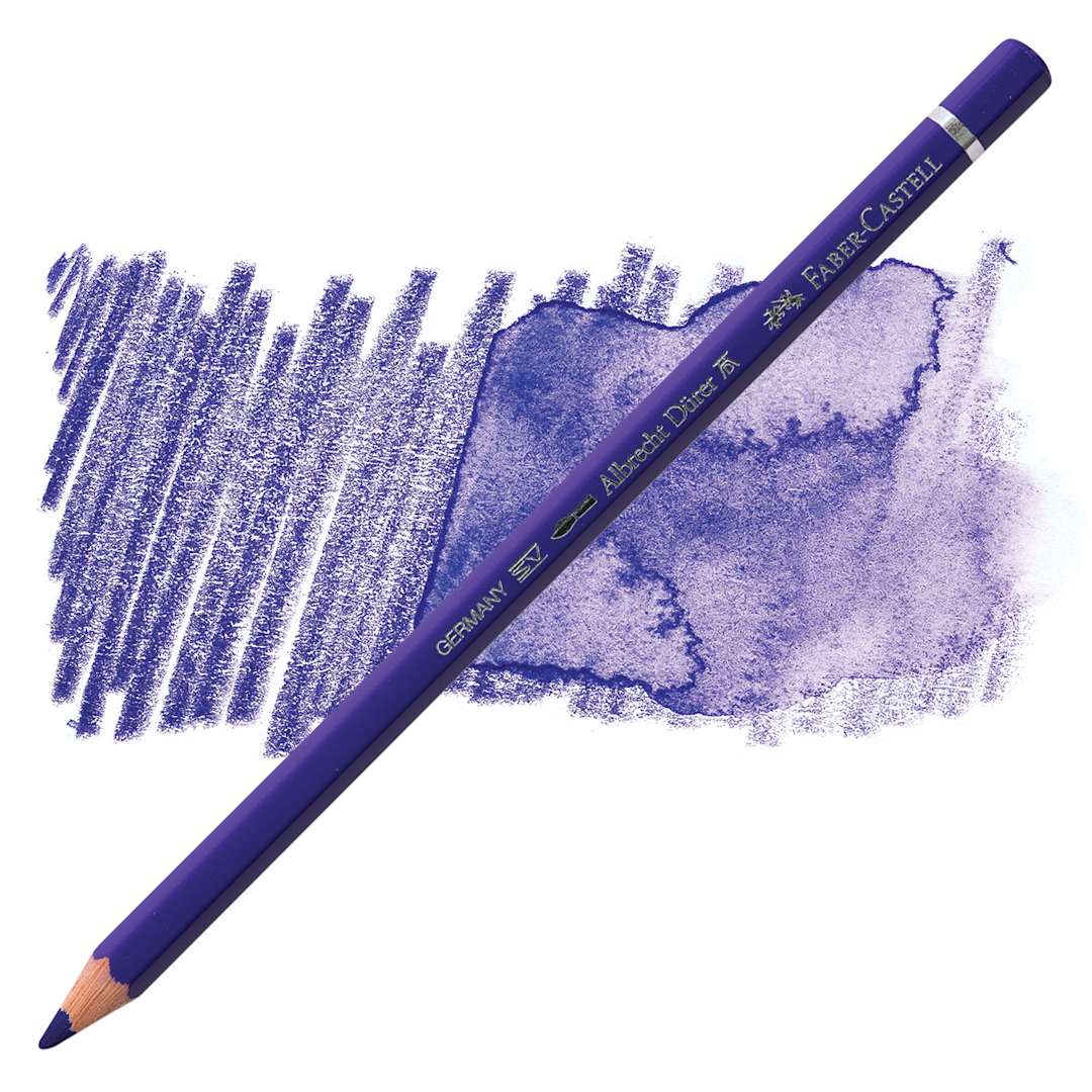 Open in modal - Faber-Castell Albrecht Durer Watercolor Pencil - Blue Violet pencil and swatch