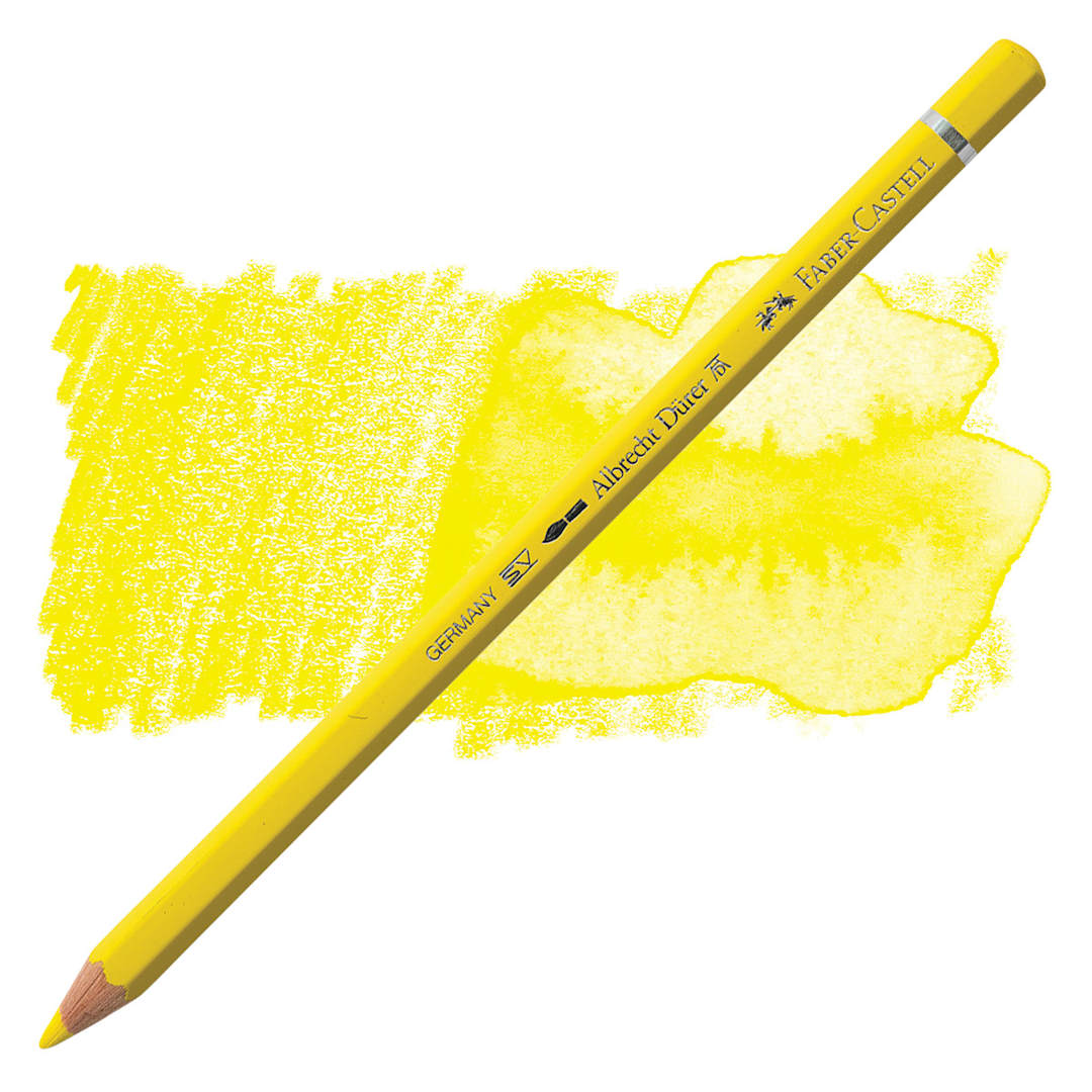Open in modal - Faber-Castell Albrecht Durer Watercolor Pencil - Cadmium Yellow pencil and swatch