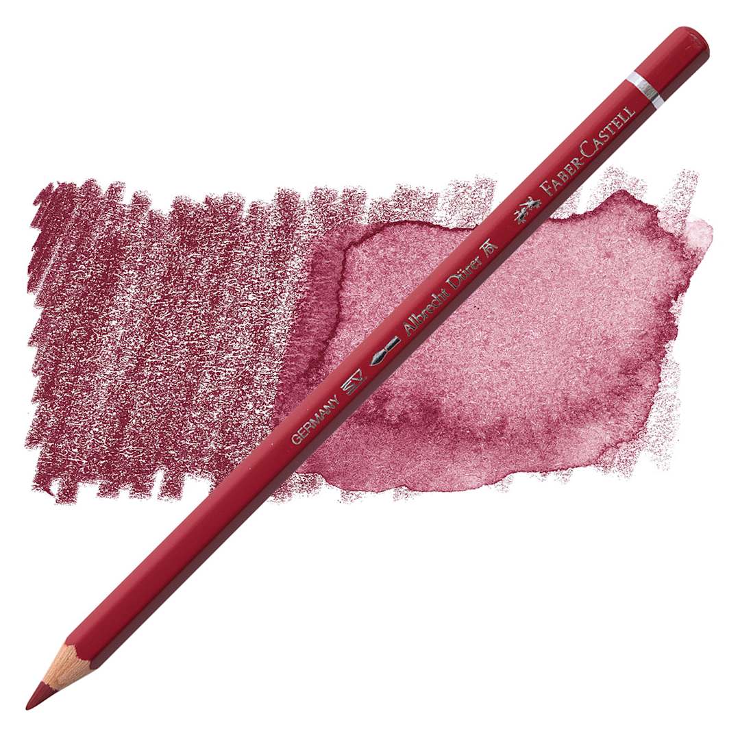 Open in modal - Faber-Castell Albrecht Durer Watercolor Pencil - Dark Red pencil and swatch