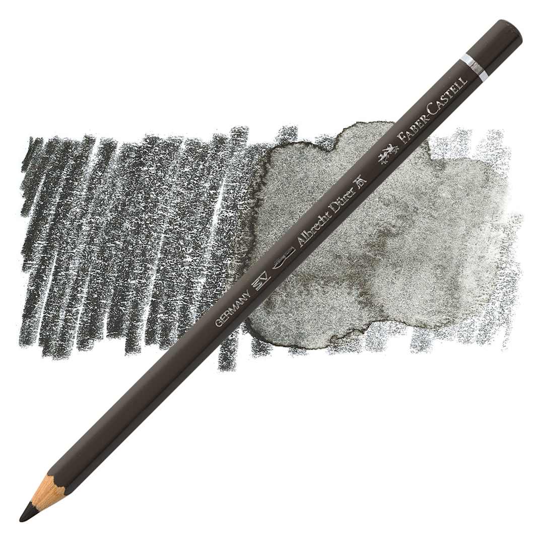 Open in modal - Faber-Castell Albrecht Durer Watercolor Pencil - Dark Sepia pencil and swatch