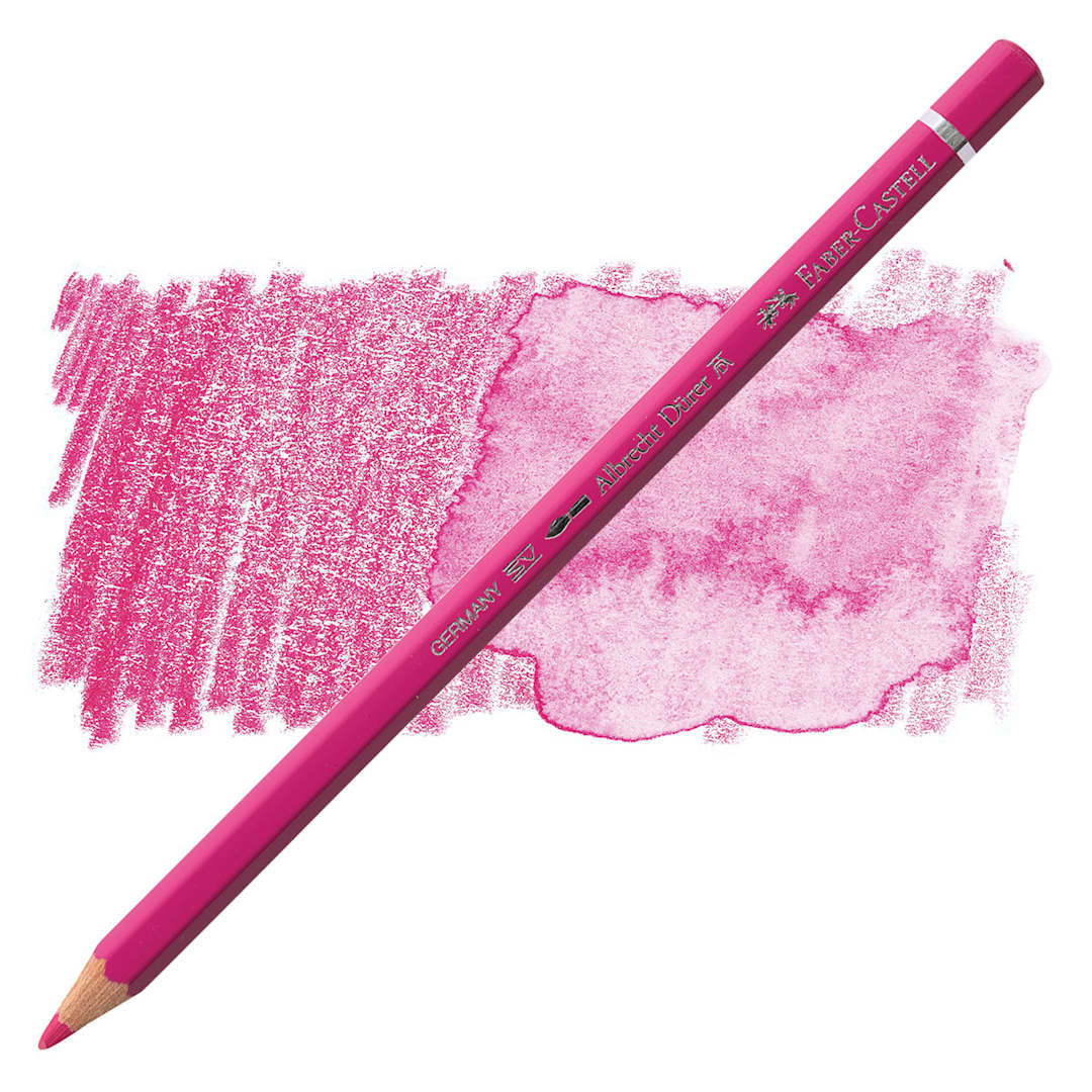 Open in modal - Faber-Castell Albrecht Durer Watercolor Pencil - Fuschia pencil and swatch