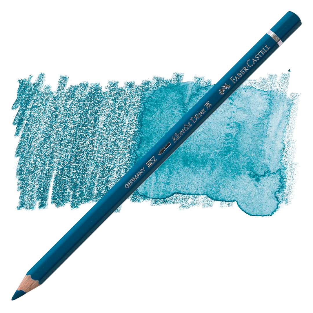 Open in modal - Faber-Castell Albrecht Durer Watercolor Pencil - Helio Turquoise pencil and swatch