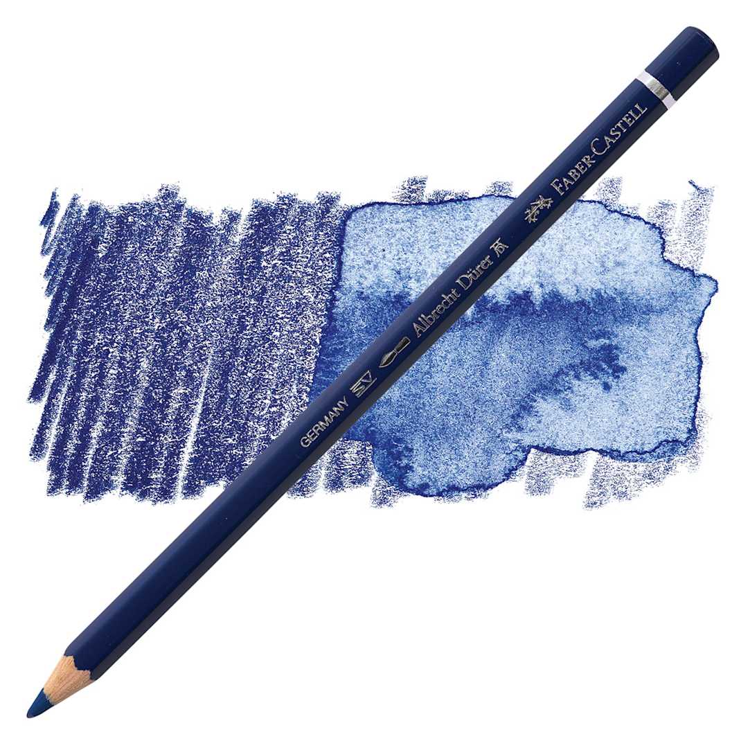 Open in modal - Faber-Castell Albrecht Durer Watercolor Pencil - Indanthrene Blue pencil and swatch