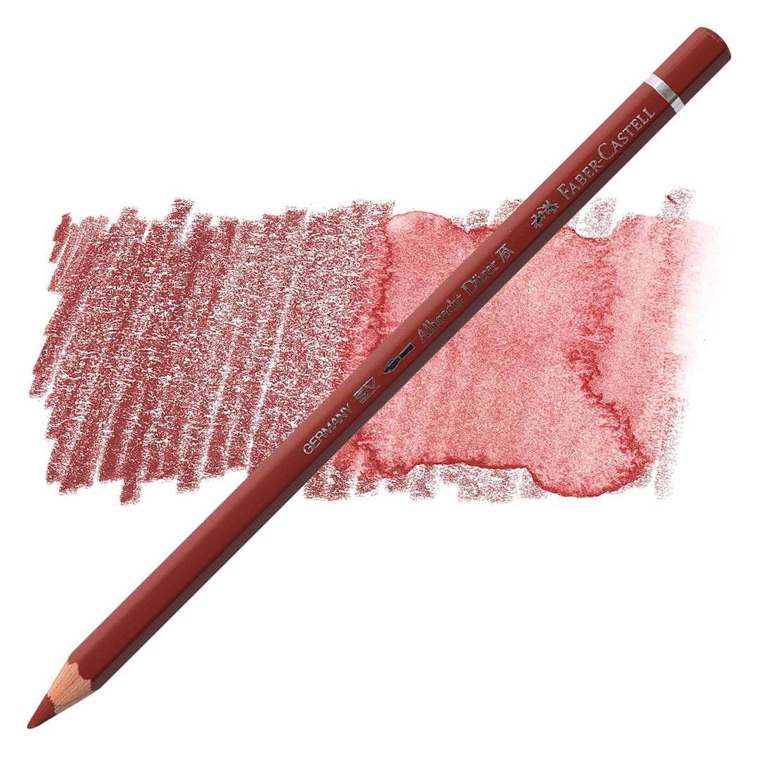 Open in modal - Faber-Castell Albrecht Durer Watercolor Pencil - Indian Red pencil and swatch