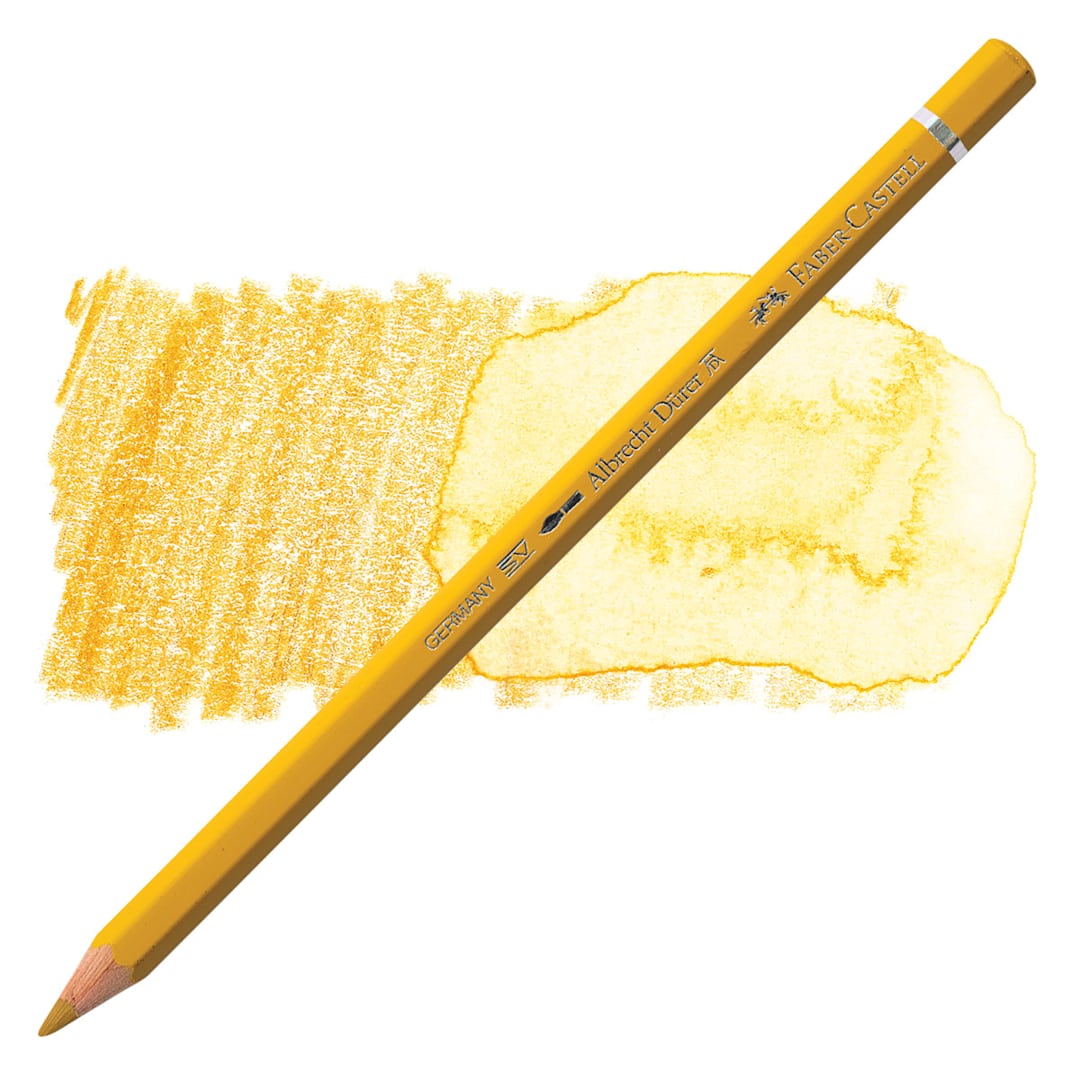 Open in modal - Faber-Castell Albrecht Durer Watercolor Pencil - Light Yellow Ochre pencil and swatch