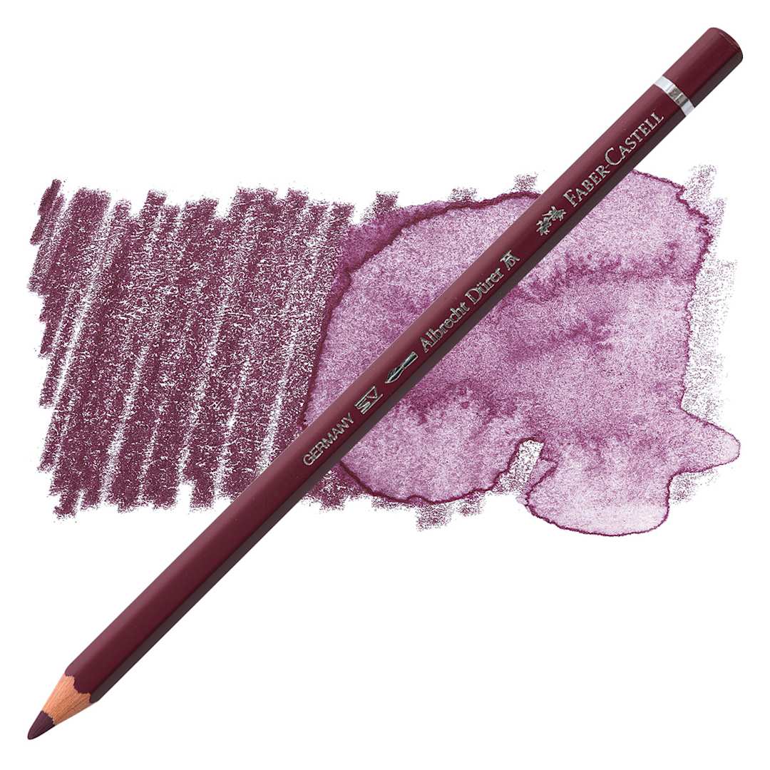 Open in modal - Faber-Castell Albrecht Durer Watercolor Pencil - Red-Violet pencil and swatch