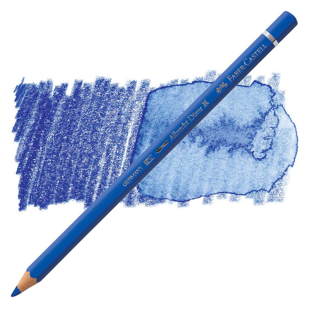 Open in modal - Faber-Castell Albrecht Durer Watercolor Pencil - Ultramarine pencil and swatch