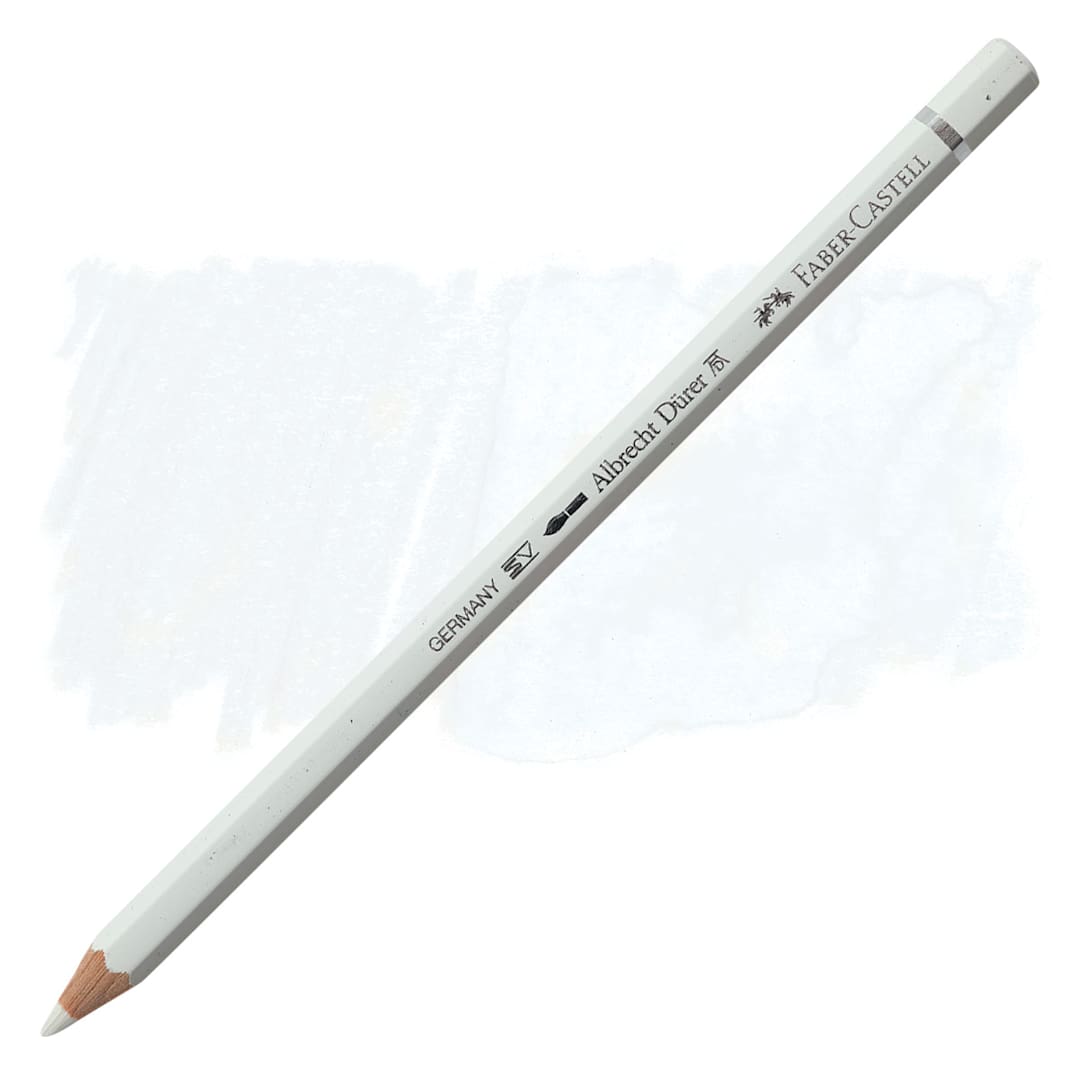 Open in modal - Faber-Castell Albrecht Durer Watercolor Pencil - White pencil and swatch