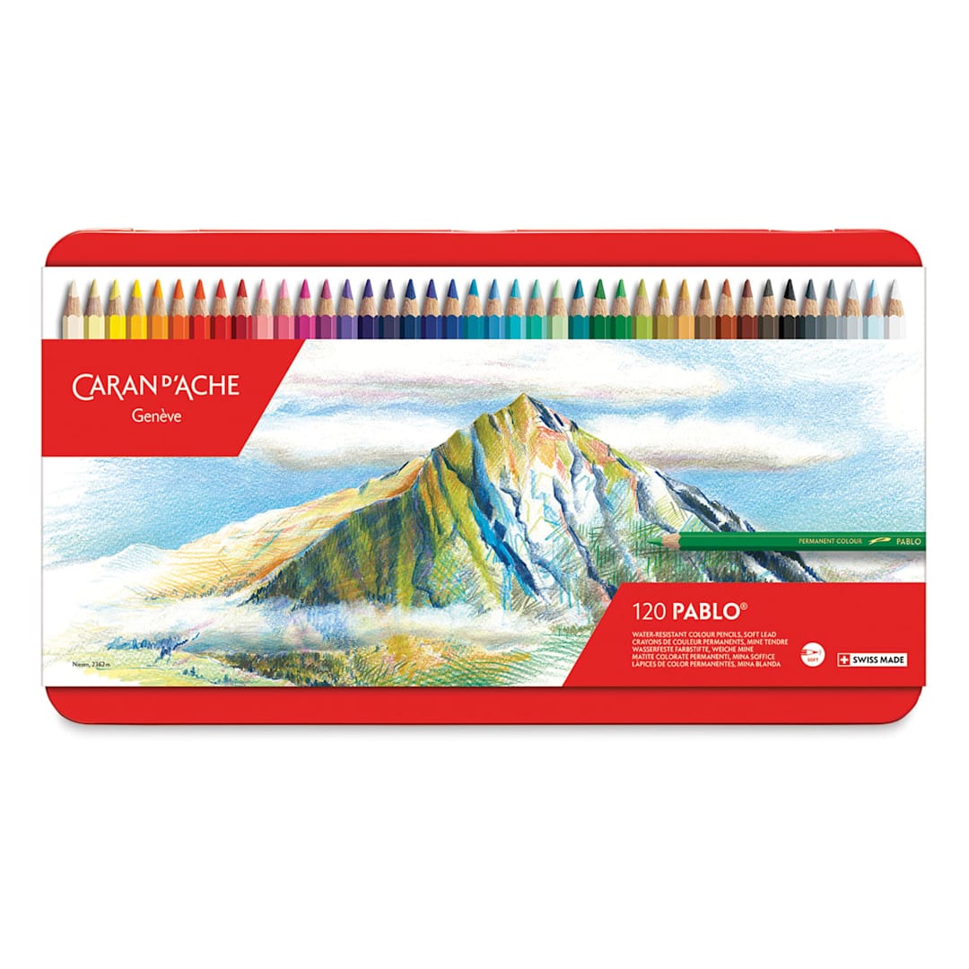 Open in modal - Caran d'Ache Pablo Colored Pencil Set - Assorted Colors, Set of 120, Front Cover