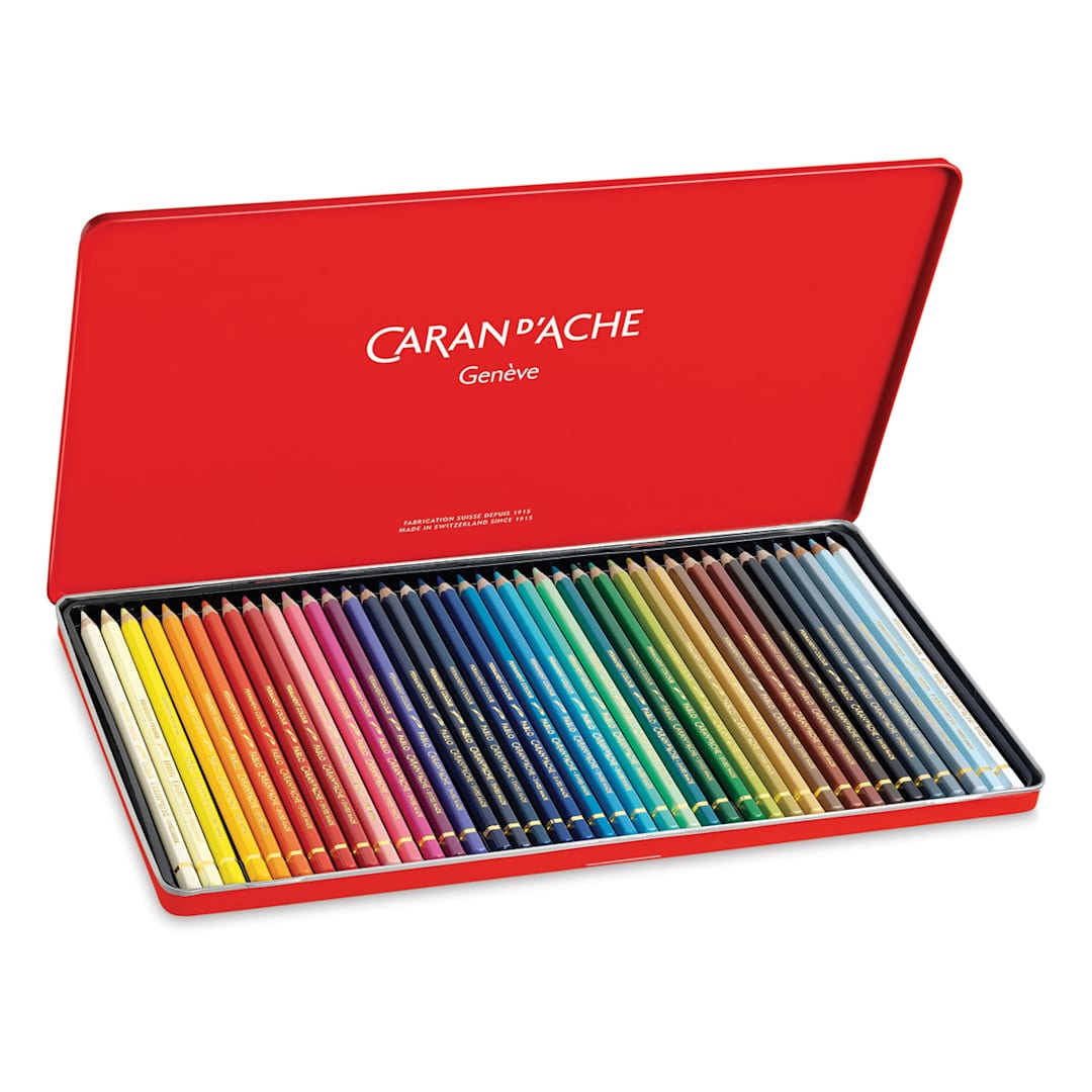 Open in modal - Caran d'Ache Pablo Colored Pencil Set - Assorted Colors, Set of 40, Inside Cover