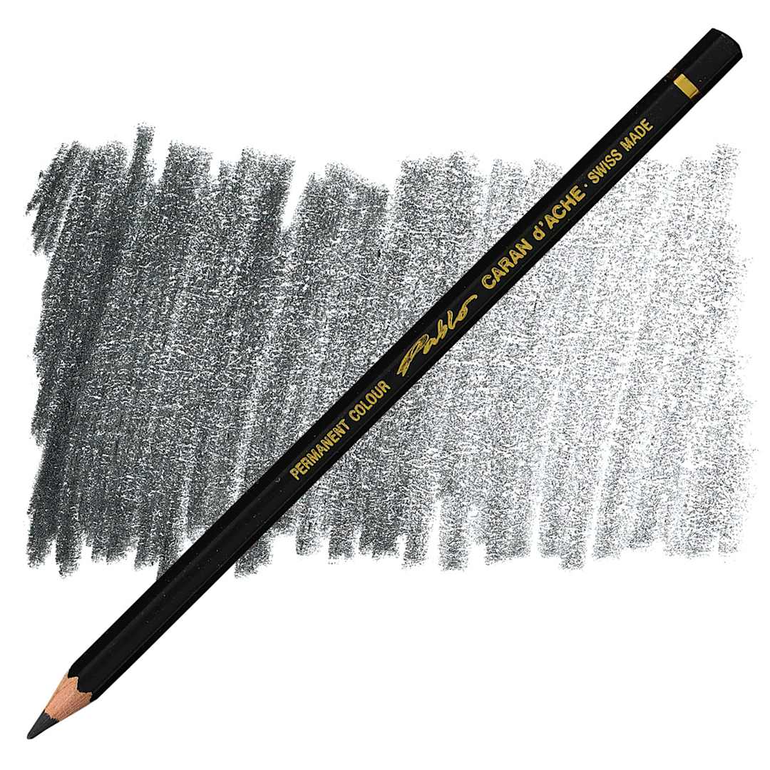 Open in modal - Caran d'Ache Pablo Colored Pencil - Black pencil and swatch